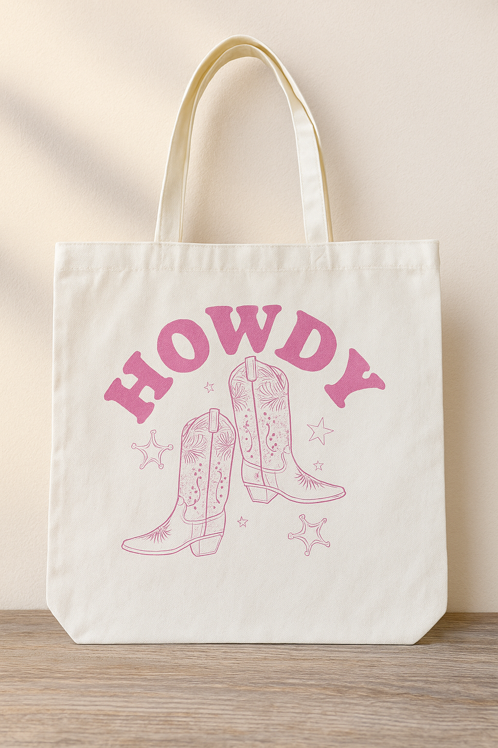 Howdy Cowgirl Canvas Tote